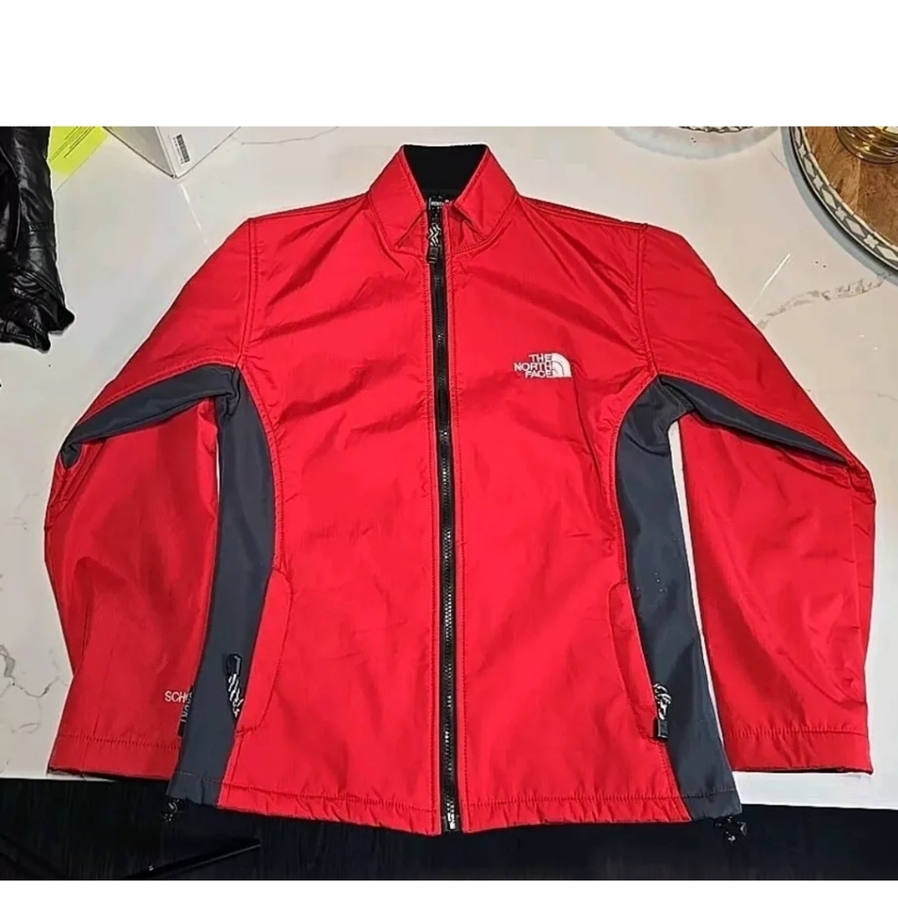 The North Face Summit Series Womens Schoeller Jacket Full Zip Red Black Large